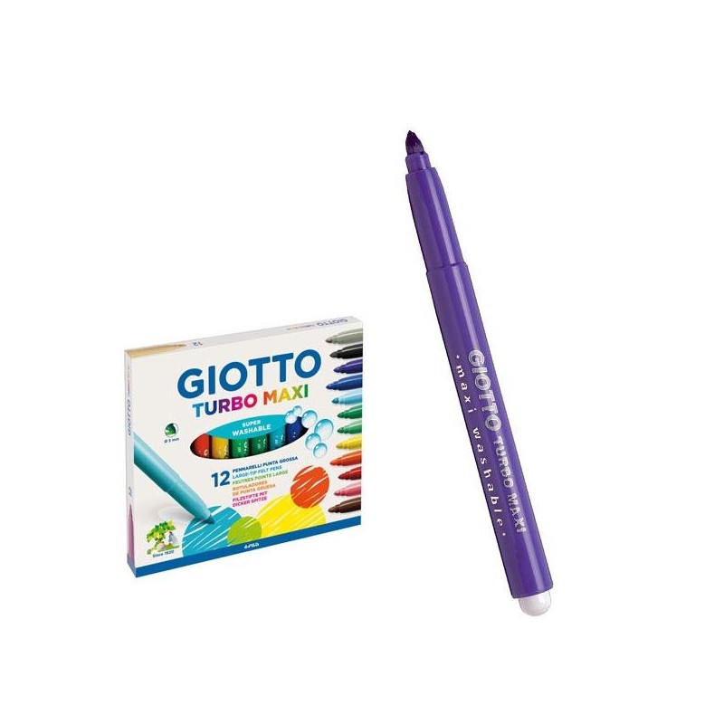 Rotulador Giotto Turbo Maxi - 5 mm - Color violeta - Caja 12 ud Rotulador Giotto Turbo Maxi - 5 mm - Color violeta - Caja 12 ud