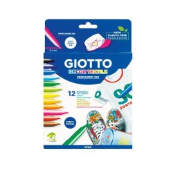Rotulador textil Giotto Decor Textile - Colores surtidos - Estuche 12 ud