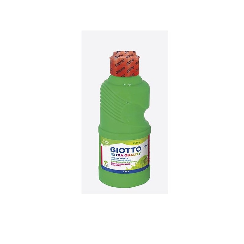 Témpera líquida Giotto Flúor - 250 ml - Color verde