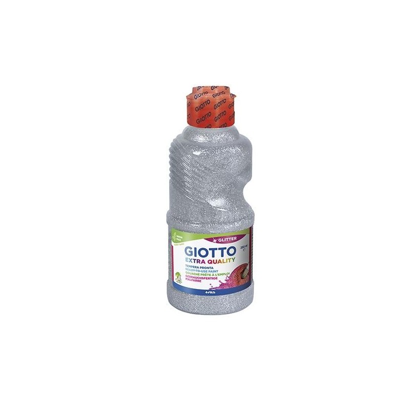 Témpera líquida Giotto Gliter - 250 ml - Color plata Témpera líquida Giotto Gliter - 250 ml - Color plata