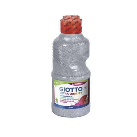 Témpera líquida Giotto Gliter - 250 ml - Color plata