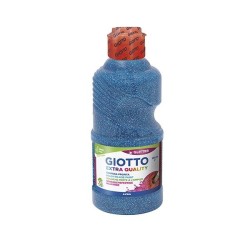 Témpera líquida Giotto Gliter - 250 ml - Color azul cyan