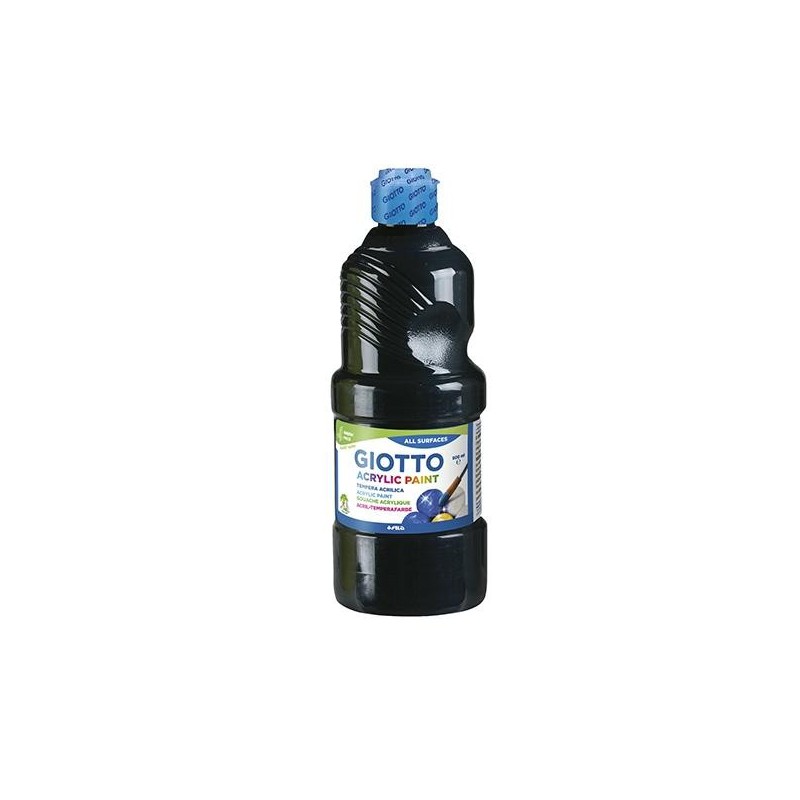 Pintura acrílica Giotto - 500 ml - Color negro Pintura acrílica Giotto - 500 ml - Color negro