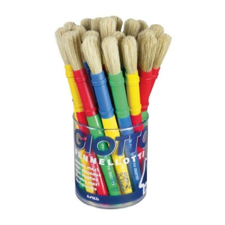 Pincel escolar Giotto - Pelo de cerda - Grueso - Colores surtidos