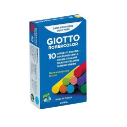 Tizas Giotto Robercolor - Antipolvo - Colores surtidos - Caja 10 ud