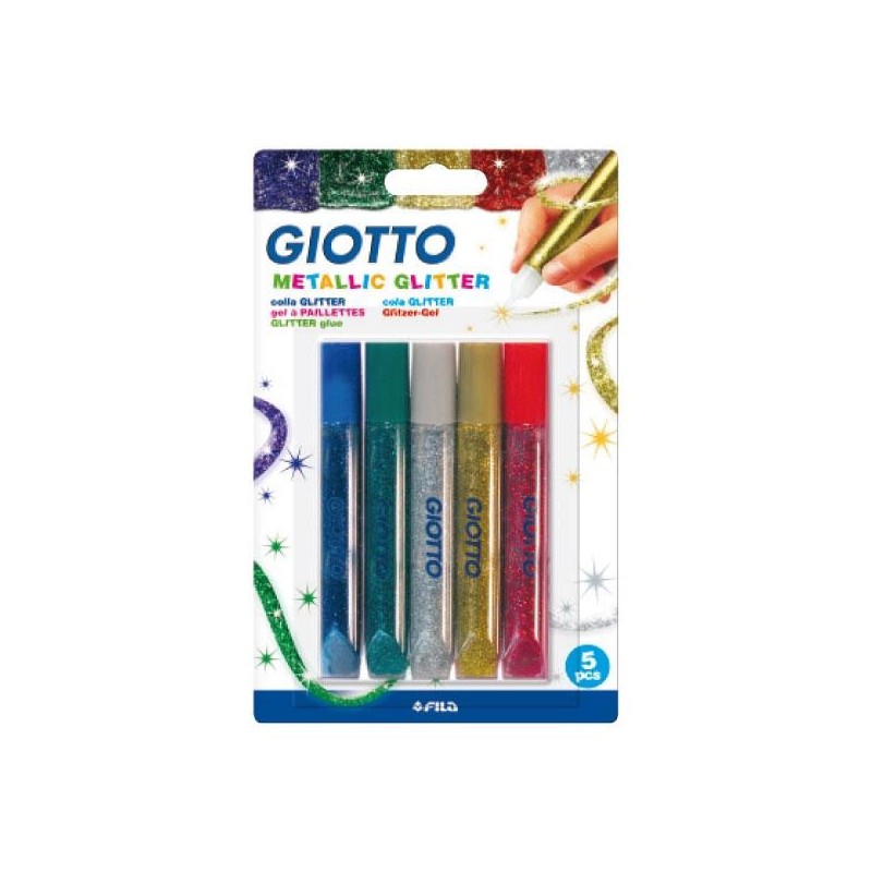 Cola metálica Giotto Glitter - 10,5 ml - Colores surtidos Cola metálica Giotto Glitter - 10,5 ml - Colores surtidos