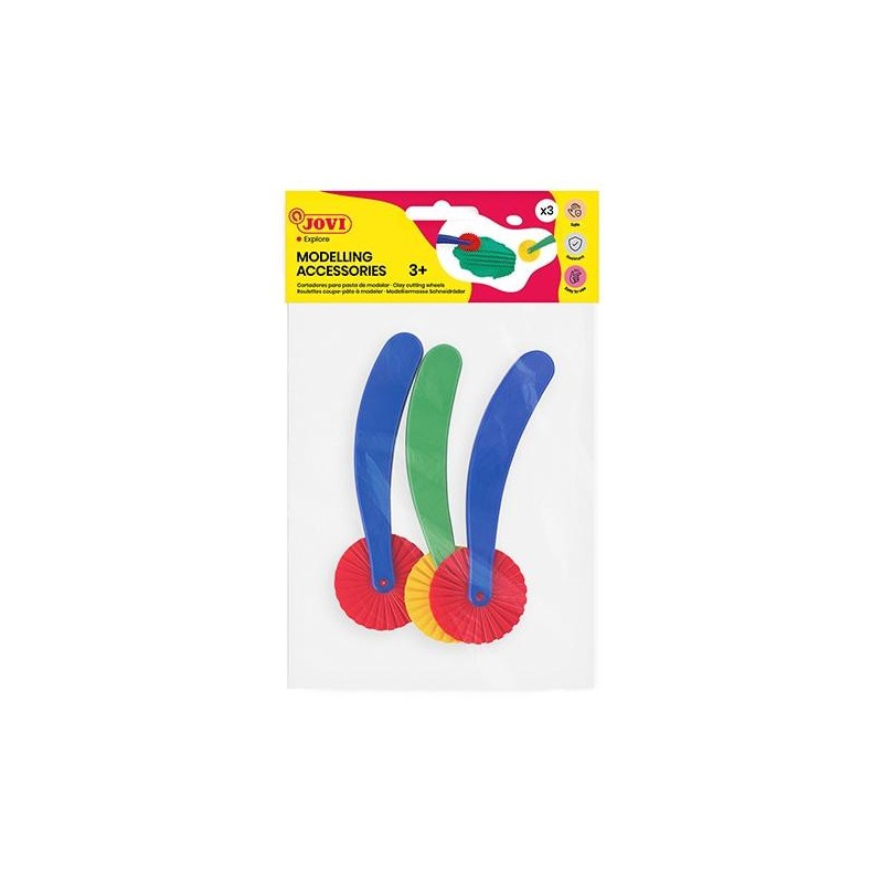 Cortador para plastilina Jovi - Plástico - Colores surtidos - Pack 3 ud Cortador para plastilina Jovi - Plástico - Colores surtidos - Pack 3 ud