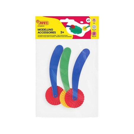 Cortador para plastilina Jovi - Plástico - Colores surtidos - Pack 3 ud