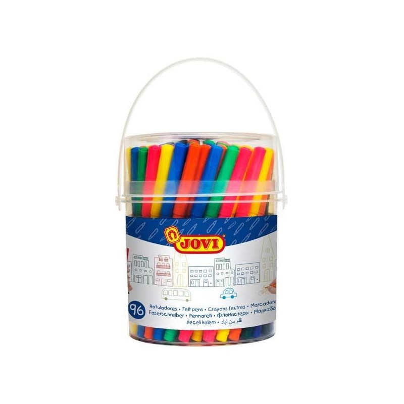 Rotulador Jovi - 3 mm - Colores surtidos - Bote 96 ud Rotulador Jovi - 3 mm - Colores surtidos - Bote 96 ud