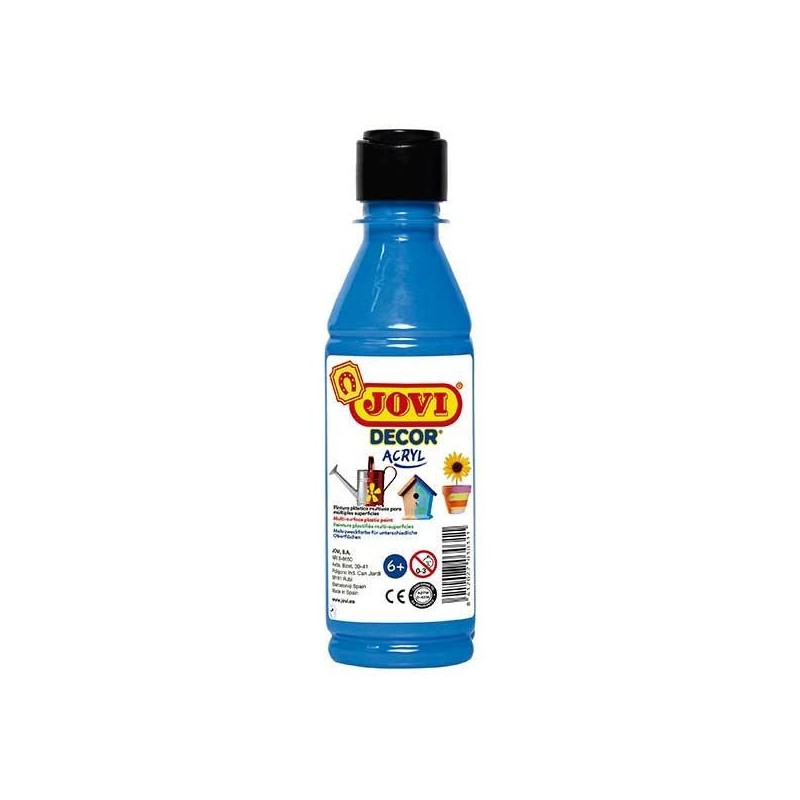 Pintura multisuperficie Jovidecor Acryl - 250 ml - Color azul cyan