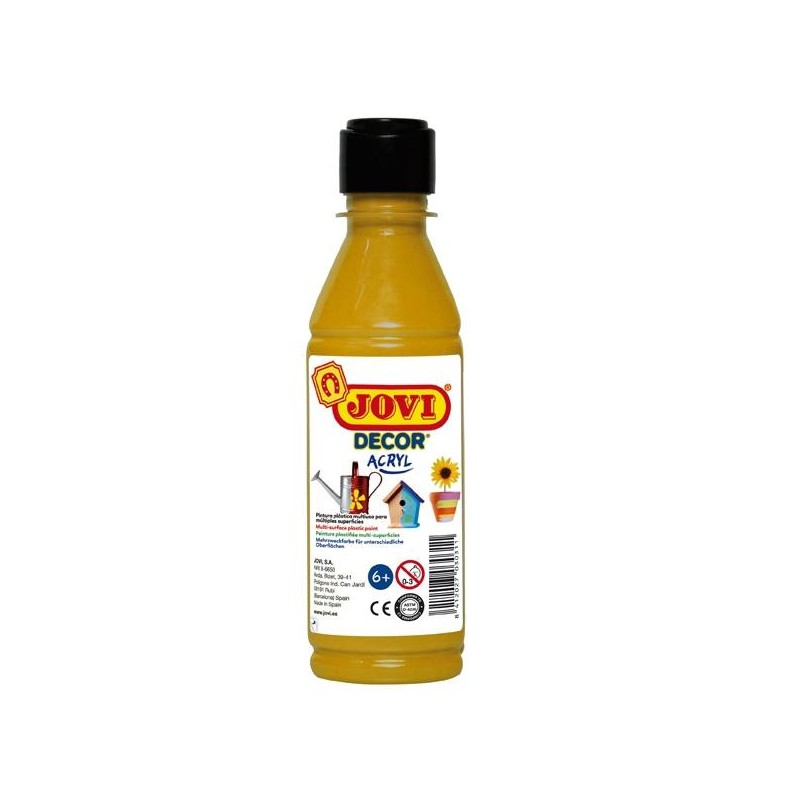 Pintura multisuperficie Jovidecor Acryl - 250 ml - Color oro