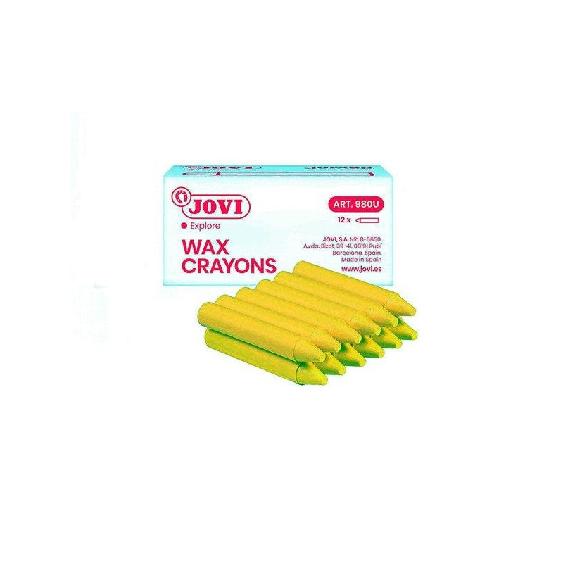 Ceras duras Jovicolor - Color amarillo - Caja 12 ud