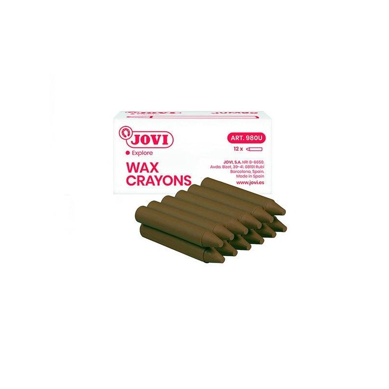 Ceras duras Jovicolor - Color marrón claro - Caja 12 ud