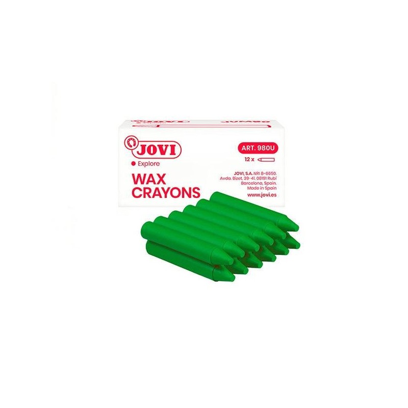 Ceras duras Jovicolor - Color verde claro - Caja 12 ud