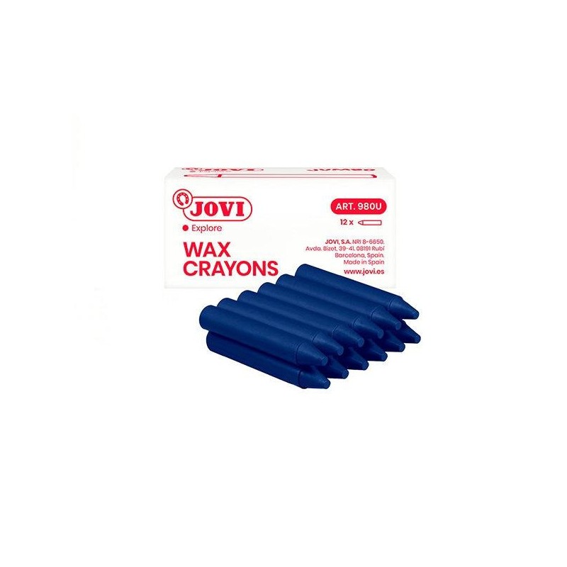 Ceras duras Jovicolor - Color azul oscuro - Caja 12 ud Ceras duras Jovicolor - Color azul oscuro - Caja 12 ud
