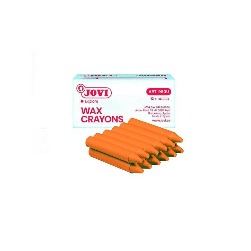 Ceras duras Jovicolor - Color naranja - Caja 12 ud