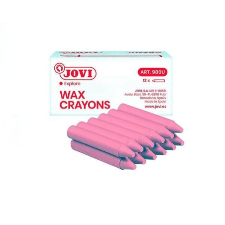 Ceras duras Jovicolor - Color rosa - Caja 12 ud