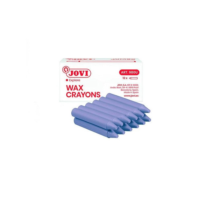 Ceras duras Jovicolor - Color lila - Caja 12 ud Ceras duras Jovicolor - Color lila - Caja 12 ud