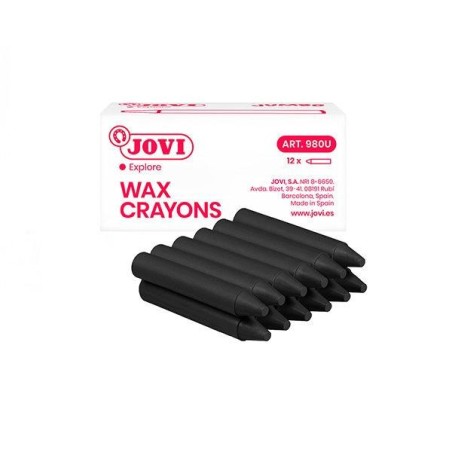 Ceras duras Jovicolor - Color negro - Caja 12 ud
