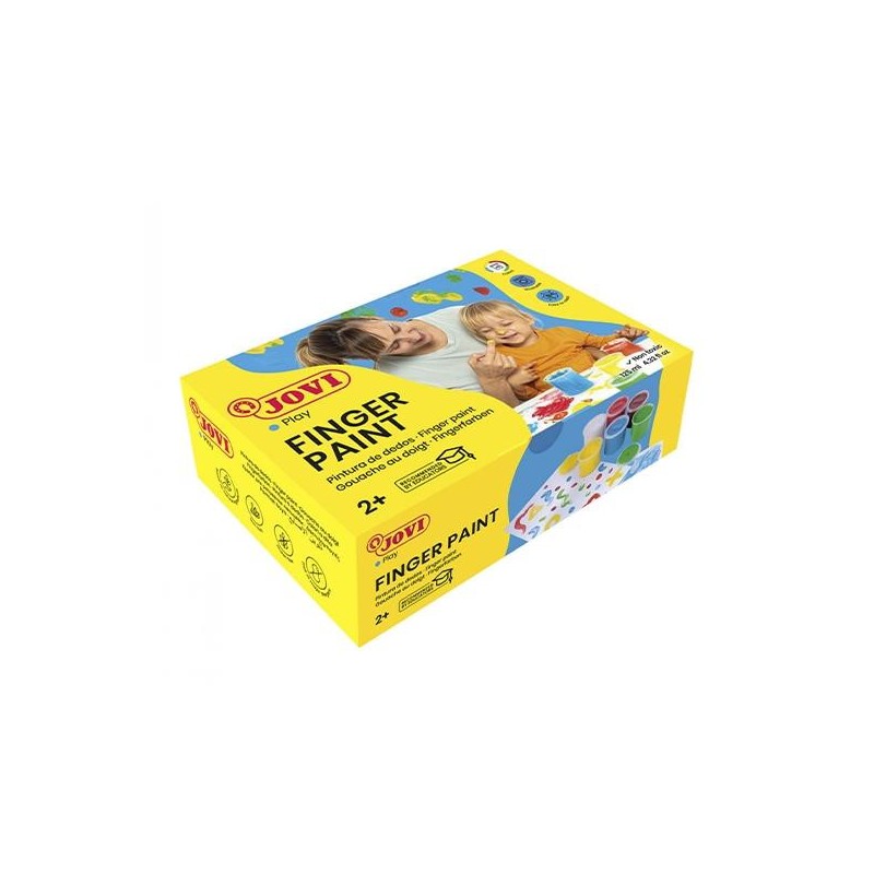 Pintura de dedos Jovi - 125 ml - Colores surtidos - Caja 6 ud Pintura de dedos Jovi - 125 ml - Colores surtidos - Caja 6 ud