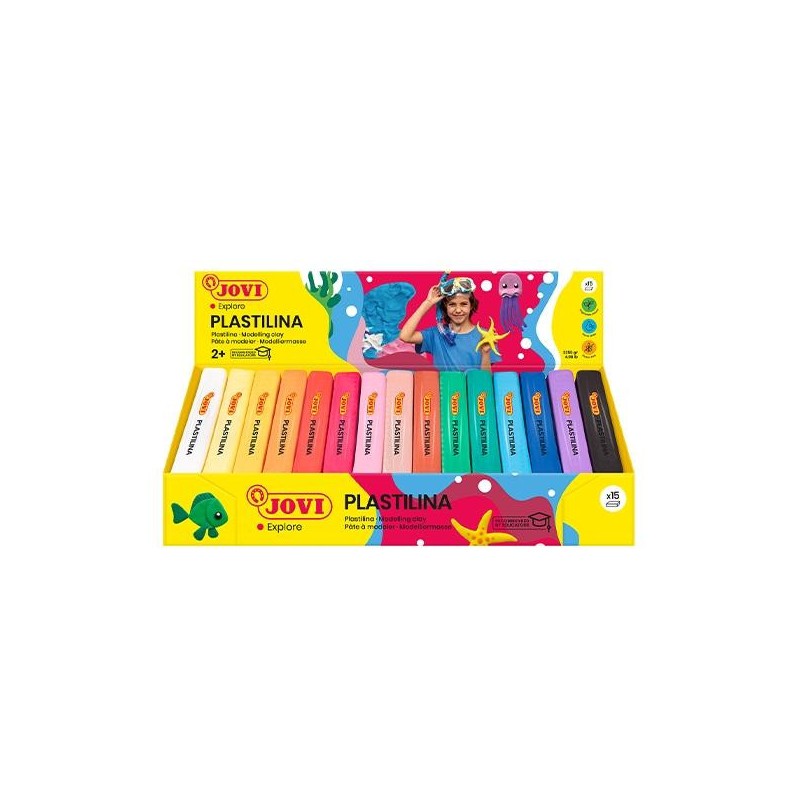 Plastilina Jovi - 150 g - Colores surtidos - Caja 15 ud Plastilina Jovi - 150 g - Colores surtidos - Caja 15 ud