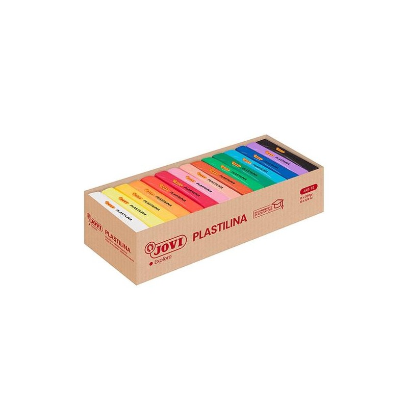 Plastilina Jovi - 350 g - Colores surtidos - Caja 15 ud Plastilina Jovi - 350 g - Colores surtidos - Caja 15 ud