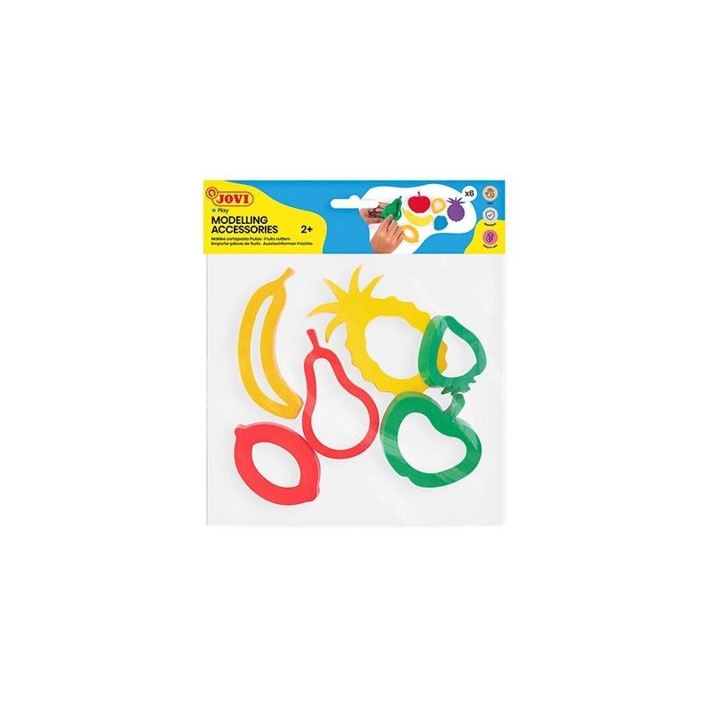 Moldes frutas para plastilina Jovi - Plástico - Colores surtidos - Pack 6 ud Moldes frutas para plastilina Jovi - Plástico - Colores surtidos - Pack 6 ud