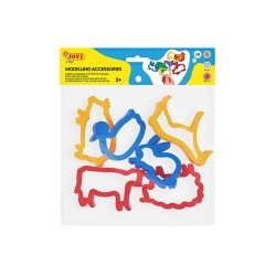 Moldes animales de granja para plastilina Jovi - Plástico - Colores surtidos - Pack 6 ud