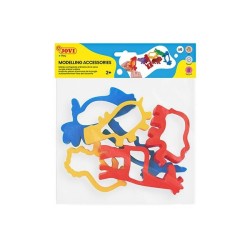 Moldes animales de jungla para plastilina Jovi - Plástico - Colores surtidos - Pack 6 ud