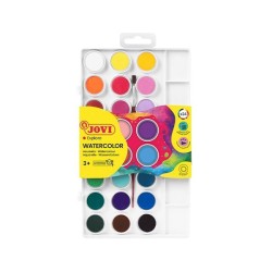 Acuarelas Jovi - 22 mm - Colores surtidos - Estuche 24 ud - Incluye pincel