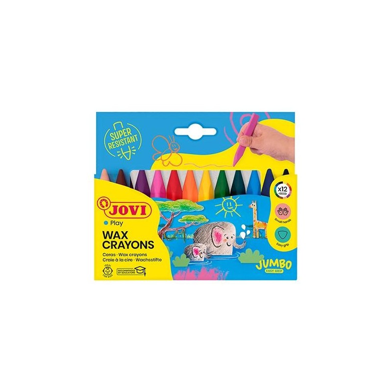 Ceras Jovicolor Triwax - Colores surtidos - Estuche 12 ud Ceras Jovicolor Triwax - Colores surtidos - Estuche 12 ud