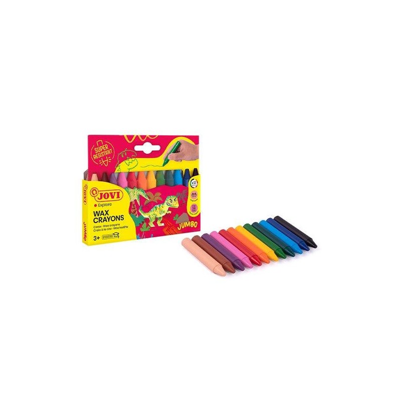 Ceras duras Jovicolor - Colores surtidos - Estuche 12 ud Ceras duras Jovicolor - Colores surtidos - Estuche 12 ud