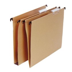 Carpeta colgante Grafoplás - Visor superior - Kraft - Varilla de plástico - A4 - Lomo en V (PACK INDIVISIBLE DE 50 UNIDADES)