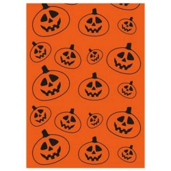 Bolsa para disfraz decorada Fixo Kids - Calabaza - 65 x 90 cm - Pack 5 ud