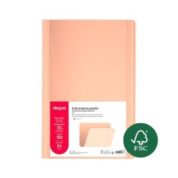 Subcarpeta Dequa - A4 - 180 g - Color sepia pastel (PACK INDIVISIBLE DE 50 UNIDADES)