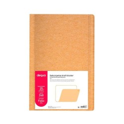 Subcarpeta kraft bicolor Dequa - Folio - 240 g (PACK INDIVISIBLE DE 25 UNIDADES)