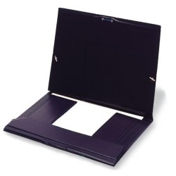 Carpeta de gomas Grafoplás - 3 solapas - PVC - Cuarto - Color negro