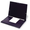 Carpeta de gomas Grafoplás - 3 solapas - PVC - Cuarto - Color negro