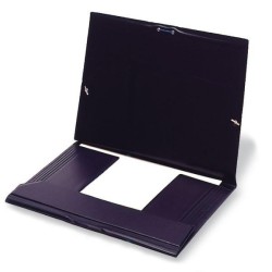Carpeta de gomas Grafoplás - 3 solapas - PVC - Folio - Color negro