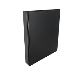 Carpeta de anillas Grafoplás - Bolsa interior - 2 anillas x 25 mm - PVC - Cuarto - Color negro