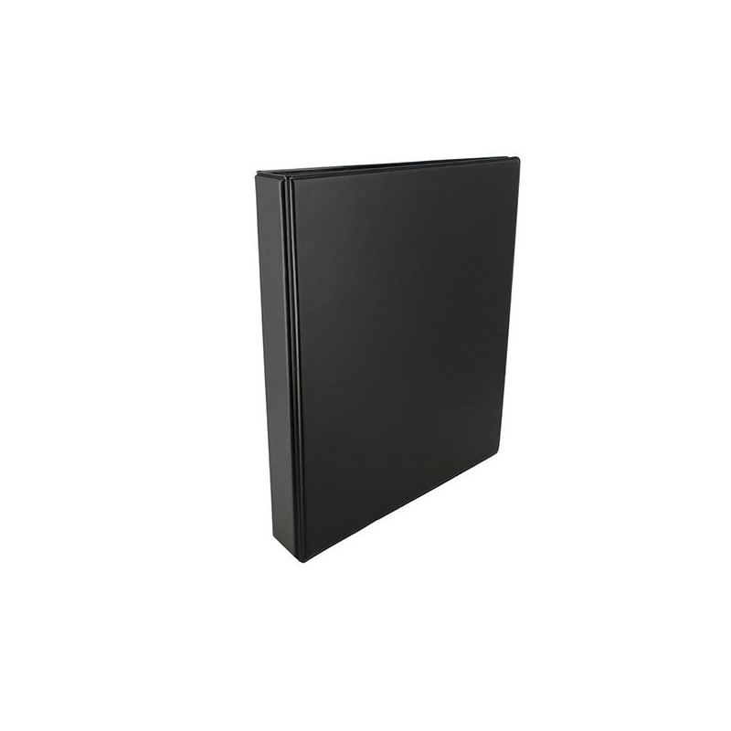Carpeta de anillas Grafoplás - Bolsa interior - 2 anillas x 25 mm - PVC - Cuarto - Color negro