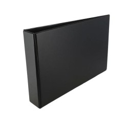 Carpeta de anillas Grafoplás - Bolsa interior - 2 anillas x 25 mm - PVC - Cuarto apaisado - Color negro