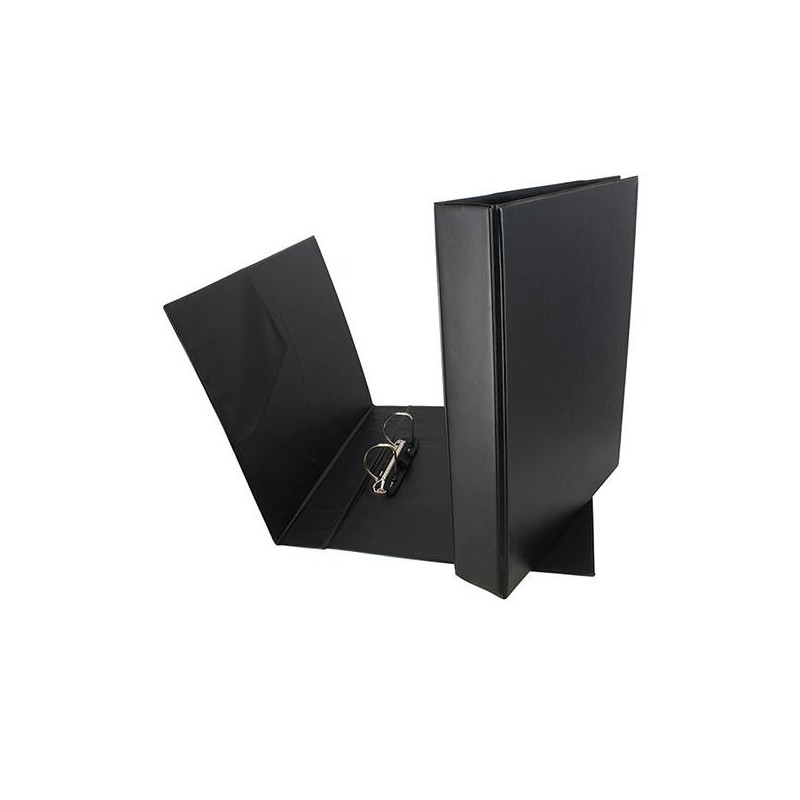 Carpeta de anillas Grafoplás - Bolsa interior - 2 anillas x 40 mm - PVC - Folio - Color negro