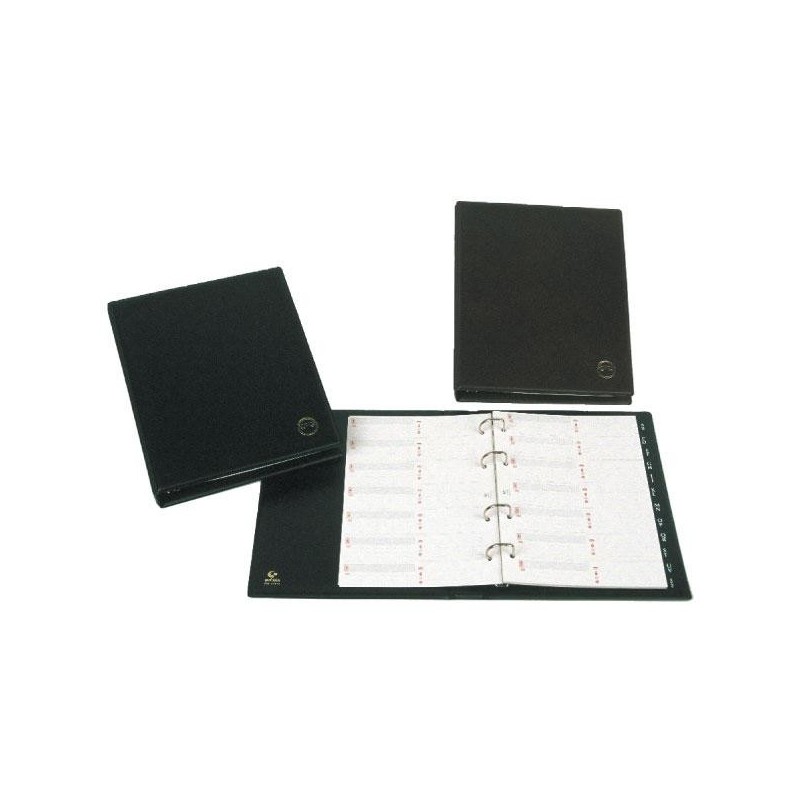 Listín telefónico Grafoplás Basic - PVC - 4 anillas x 20 mm - Cuarto - Color negro