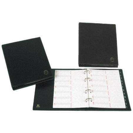 Listín telefónico Grafoplás Basic - PVC - 4 anillas x 20 mm - Cuarto - Color negro