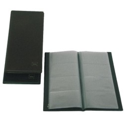 Tarjetero Grafoplás Basic - PVC - 105 x 68 mm - 20 fundas - 160 tarjetas - Color negro
