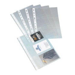Fundas para tarjeteros Grafoplás - Cuarto - Color transparente - Pack 10 ud