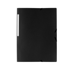 Carpeta de gomas Grafoplás Poligraf - 3 solapas - PP - Folio - Color negro
