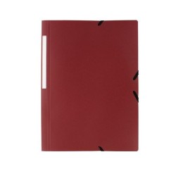 Carpeta de gomas Grafoplás Poligraf - 3 solapas - PP - Folio - Color burdeos