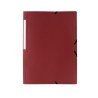 Carpeta de gomas Grafoplás Poligraf - 3 solapas - PP - Folio - Color burdeos